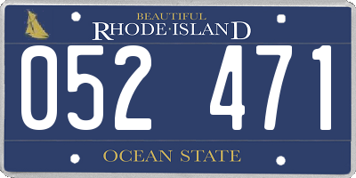 RI license plate 052471