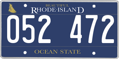 RI license plate 052472