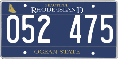 RI license plate 052475