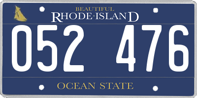 RI license plate 052476