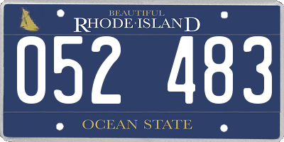 RI license plate 052483