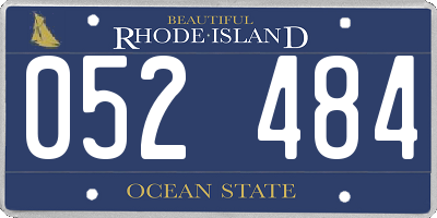 RI license plate 052484