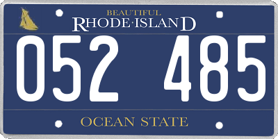 RI license plate 052485