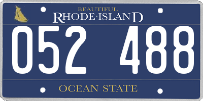 RI license plate 052488