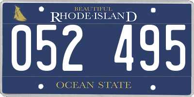 RI license plate 052495