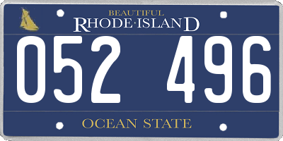 RI license plate 052496