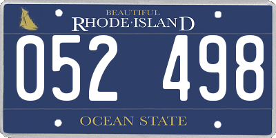 RI license plate 052498