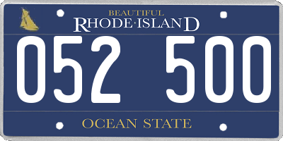 RI license plate 052500
