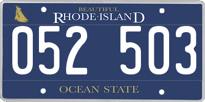 RI license plate 052503