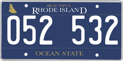 RI license plate 052532