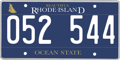 RI license plate 052544