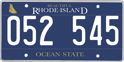 RI license plate 052545