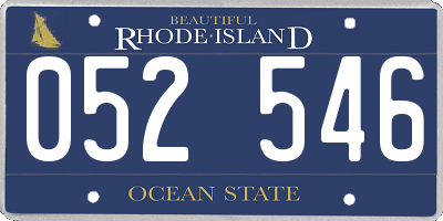 RI license plate 052546