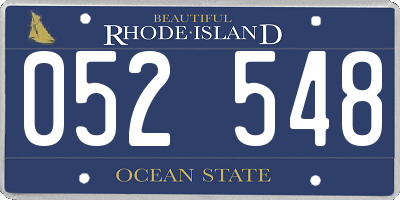RI license plate 052548