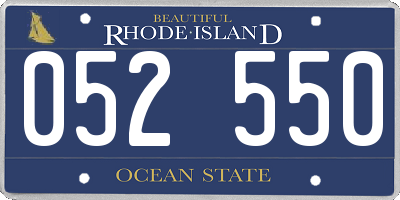 RI license plate 052550
