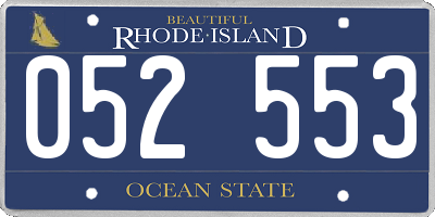 RI license plate 052553