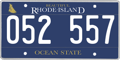 RI license plate 052557