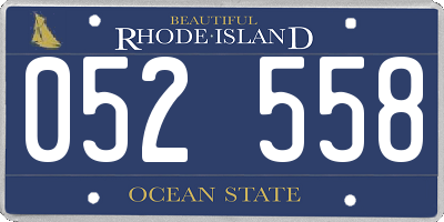 RI license plate 052558