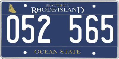 RI license plate 052565