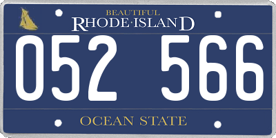 RI license plate 052566