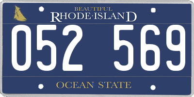 RI license plate 052569