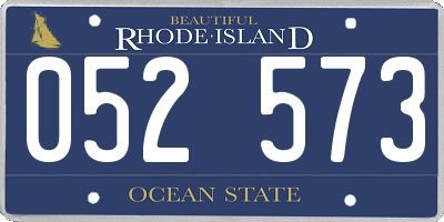 RI license plate 052573