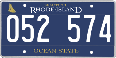 RI license plate 052574