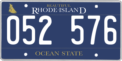 RI license plate 052576