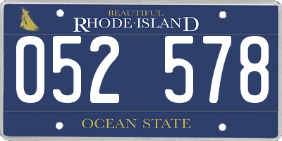 RI license plate 052578