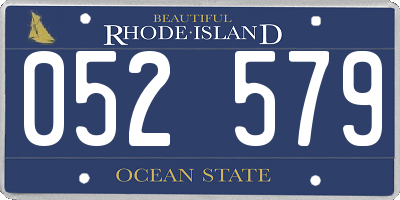 RI license plate 052579