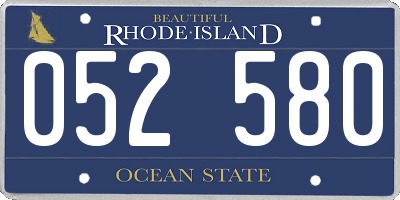 RI license plate 052580