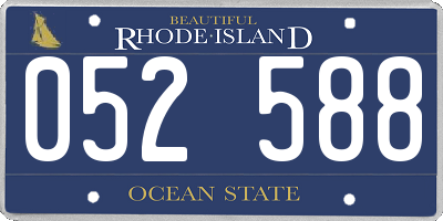 RI license plate 052588
