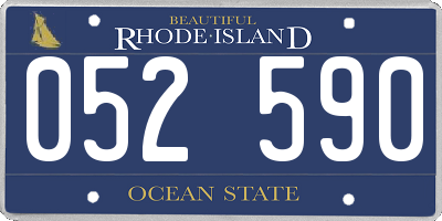 RI license plate 052590