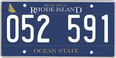 RI license plate 052591