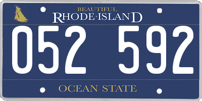 RI license plate 052592