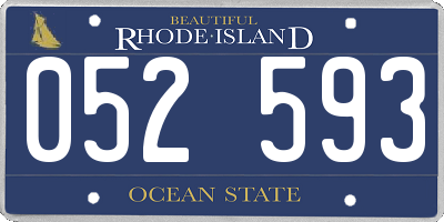 RI license plate 052593