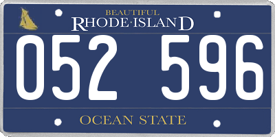 RI license plate 052596