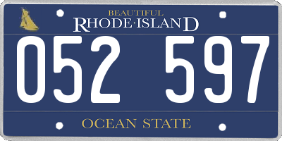 RI license plate 052597