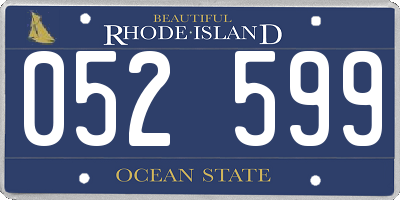 RI license plate 052599