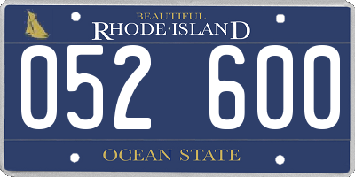RI license plate 052600