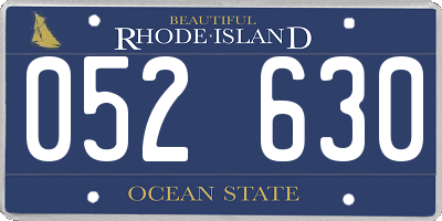 RI license plate 052630