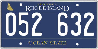 RI license plate 052632