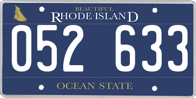 RI license plate 052633