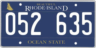 RI license plate 052635