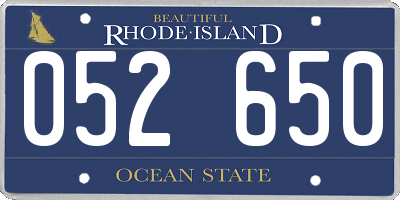 RI license plate 052650