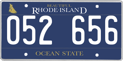 RI license plate 052656
