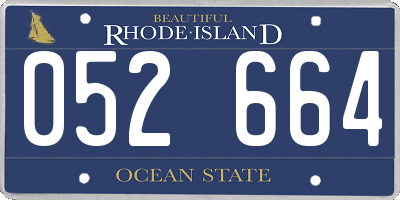 RI license plate 052664
