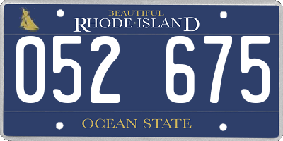 RI license plate 052675
