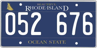 RI license plate 052676