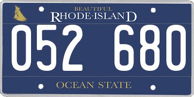 RI license plate 052680